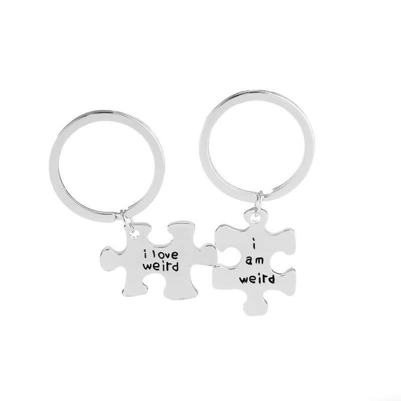  Couple Puzzle Piece Keychains-EchoDecor