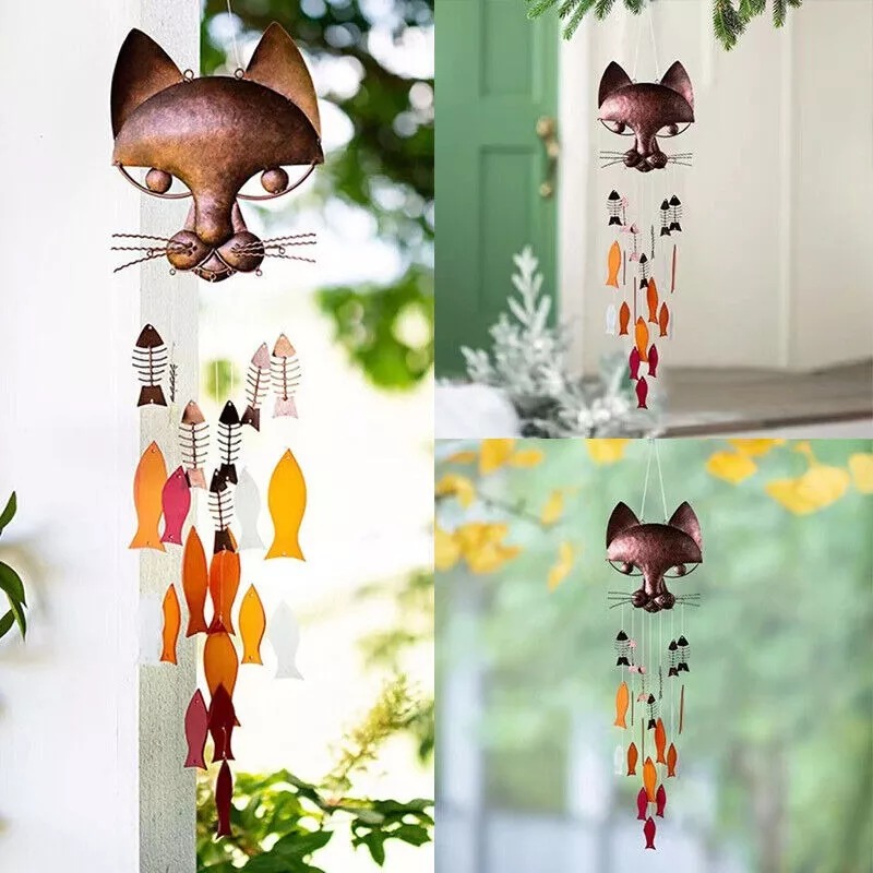 🔥HOT SALE🔥Handicraft Metal Fun Catfish Wind Chime🎐-EchoDecor