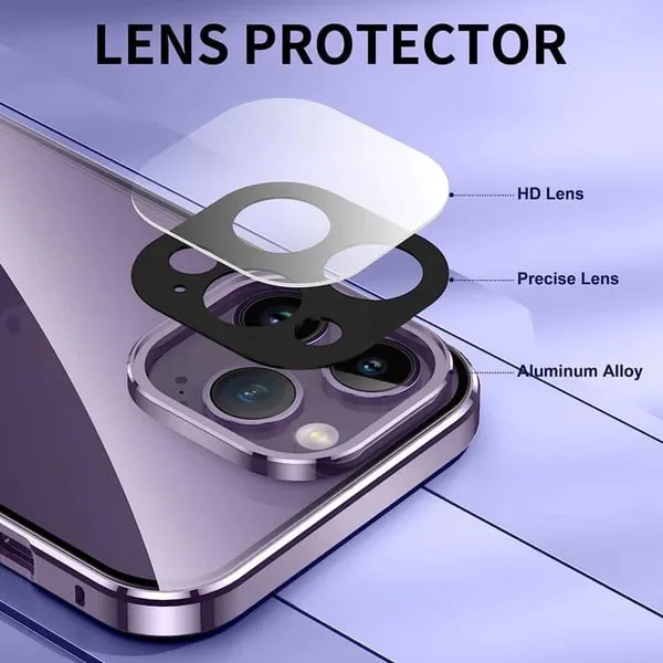 Magnetic Tempered Glass Double-Sided Phone Case For iPhone