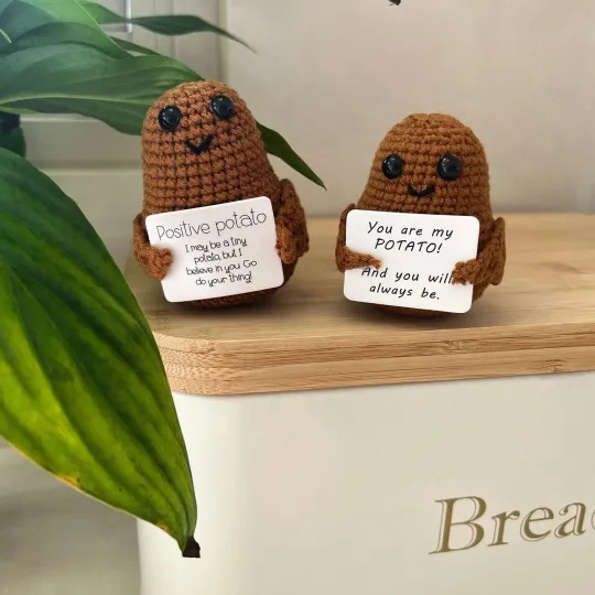 Hand-Knitted Posive Potatoes-EchoDecor