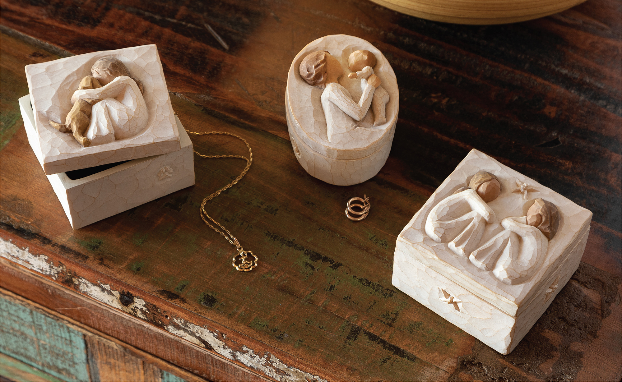 Willow Tree hand-painted sculpted Keepsake Box-EchoDecor