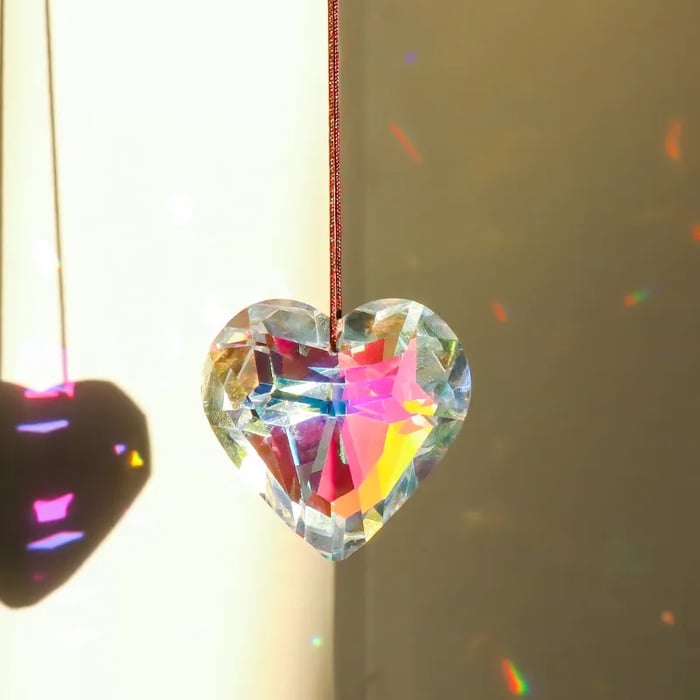Hanging Heart Suncatcher Prism Crafts-EchoDecor