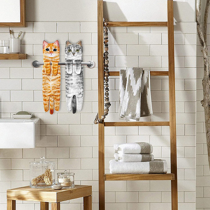 ✨New Arrival ✨😺Cute Cat Hand Towel🐾-EchoDecor