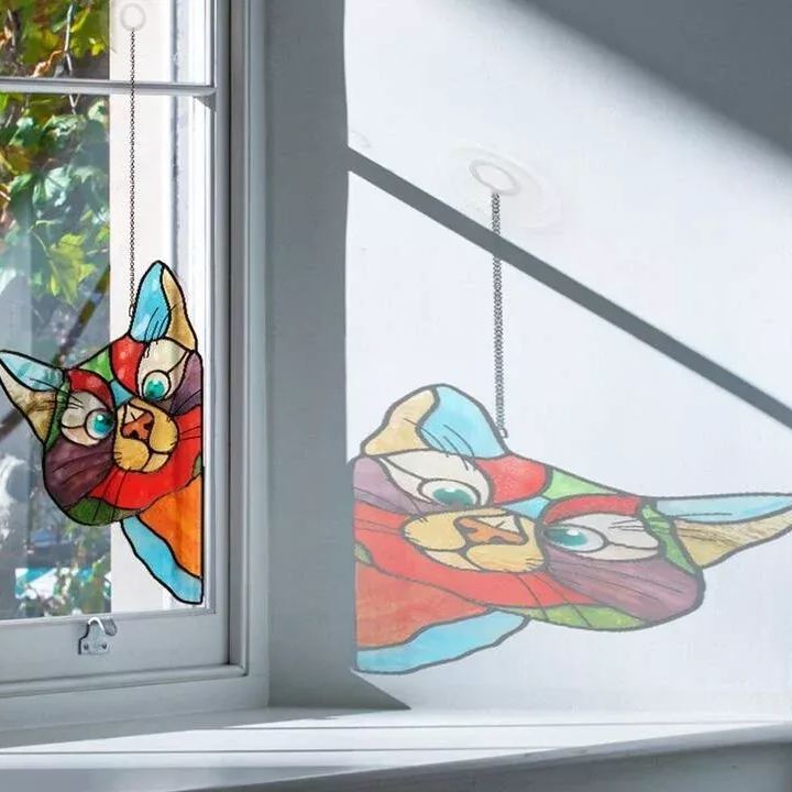 🔥Funny Decorations🔥-Peeking Cat Window Hanger😺-EchoDecor