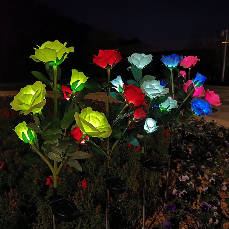 🌹 Solar Powered LED Rose Stake-EchoDecor