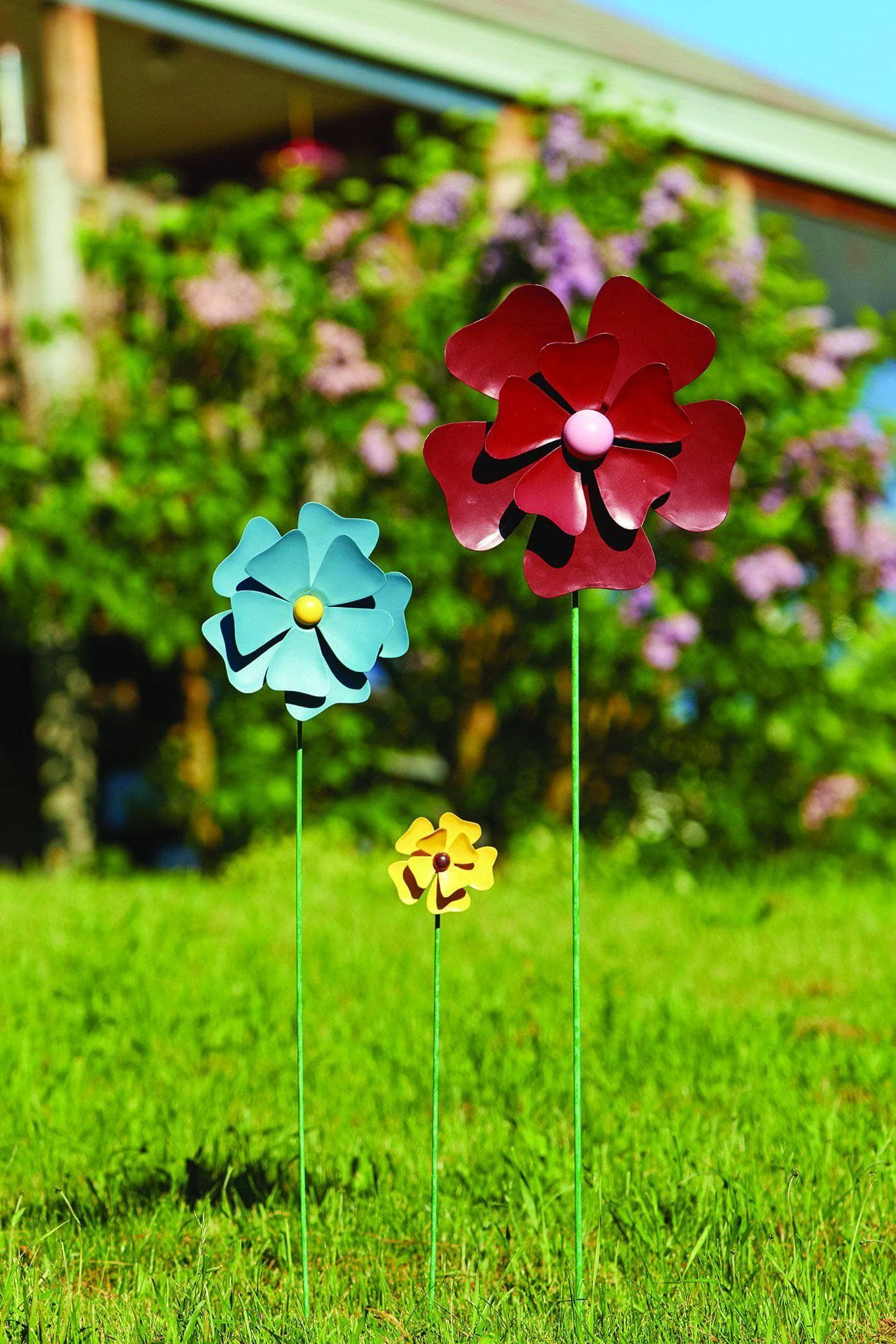 Pansy Red Flower Wind Spinner-EchoDecor