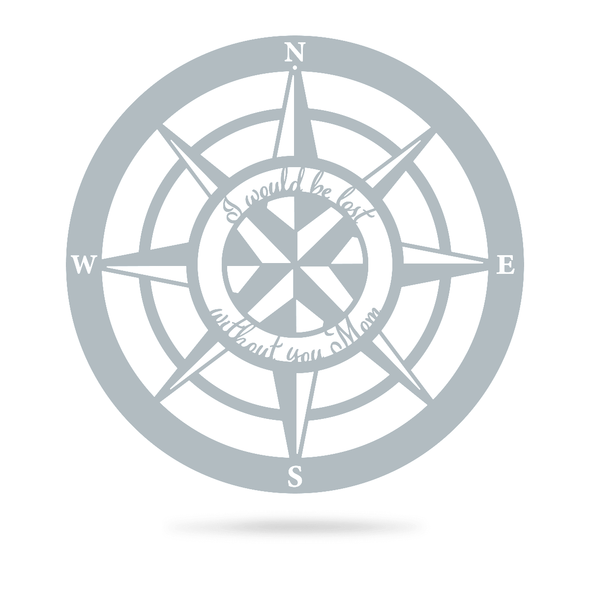 Lost Without Mom Compass Wall Art - Type A-EchoDecor