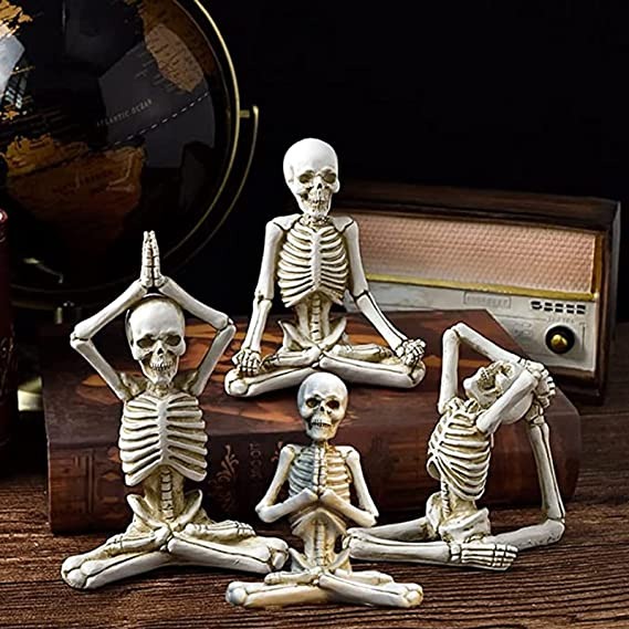 Unique Yoga Skull Statue-EchoDecor