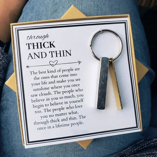 💝Through Thick and Thin Keychain - Best Love Gift-EchoDecor