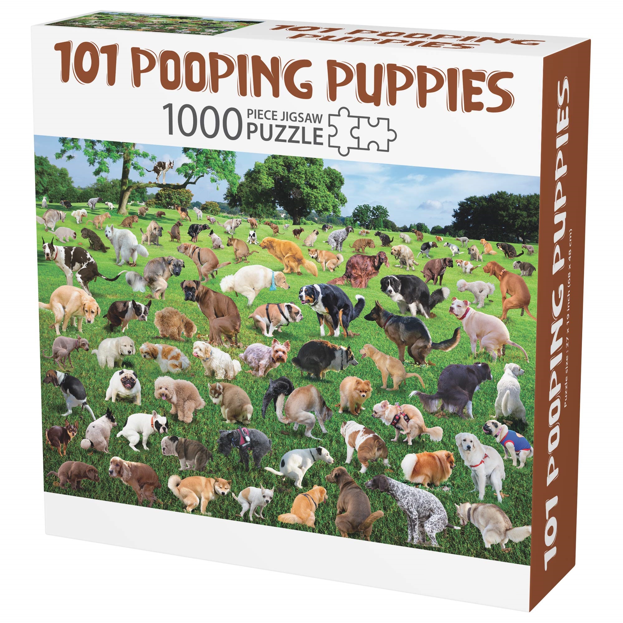 Pooping Dog Jigsaw Puzzle 1000 Piece-EchoDecor
