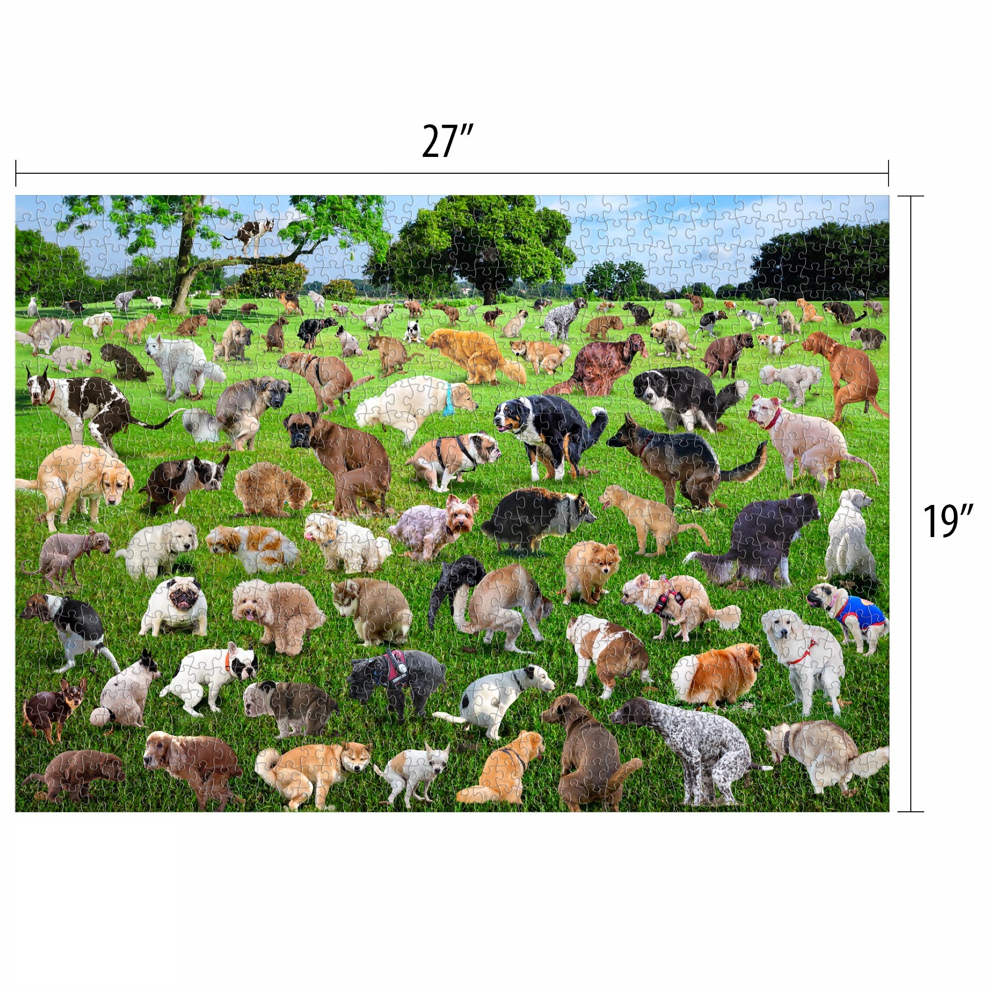 Pooping Dog Jigsaw Puzzle 1000 Piece-EchoDecor