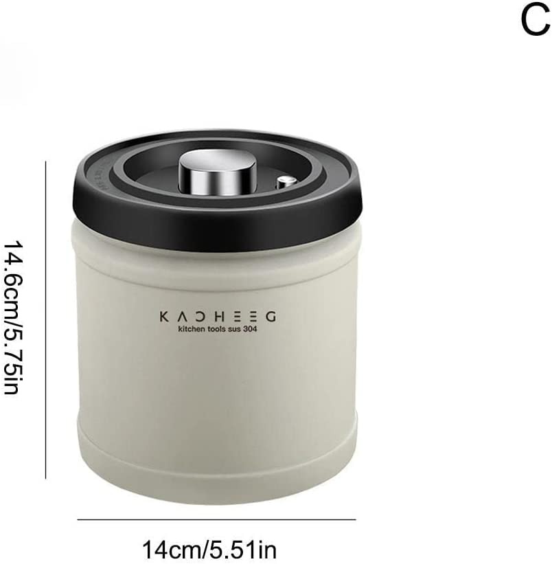 Coffee Canister with Vacuum Pump Stainless Steel-EchoDecor