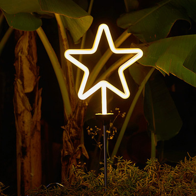 💟2022 NEW Solar LED Neon Unique Profile Friendly Garden Stake Light Sign-EchoDecor