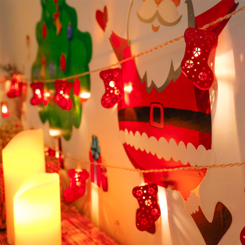 Red Stocking String Lights-EchoDecor