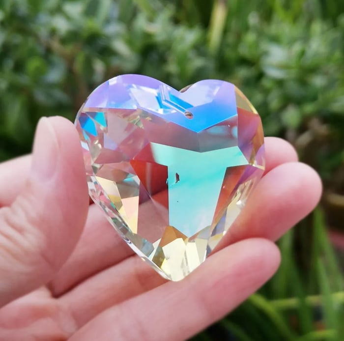 Hanging Heart Suncatcher Prism Crafts-EchoDecor