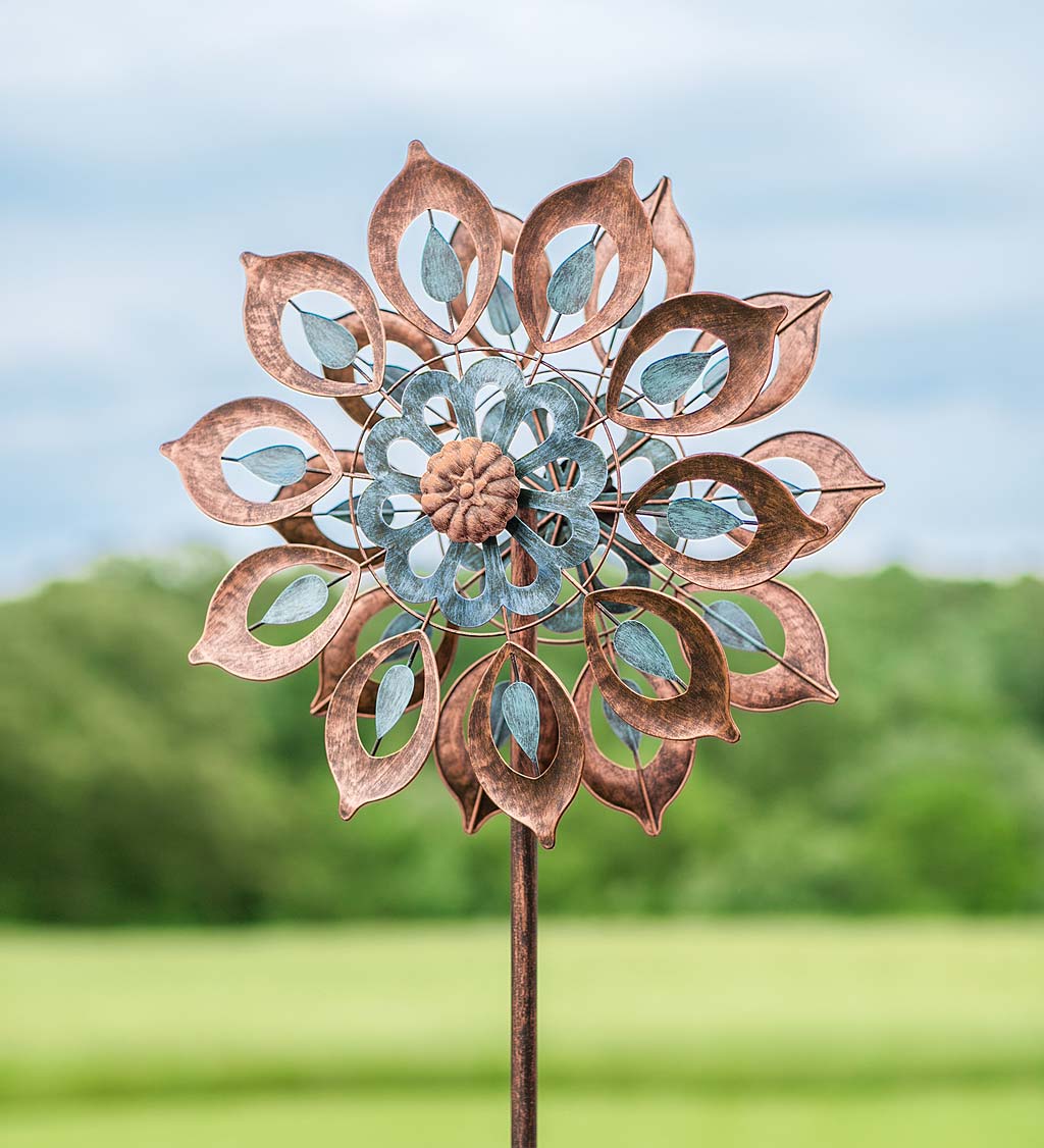 Copper Lily Wind Spinner-EchoDecor