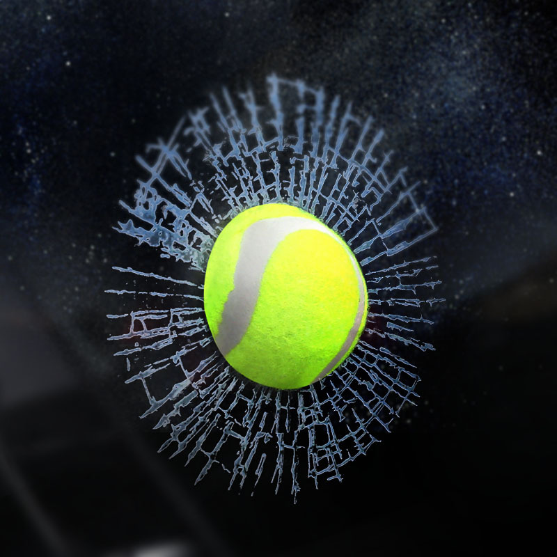 3D Car Window Crack Decal-EchoDecor