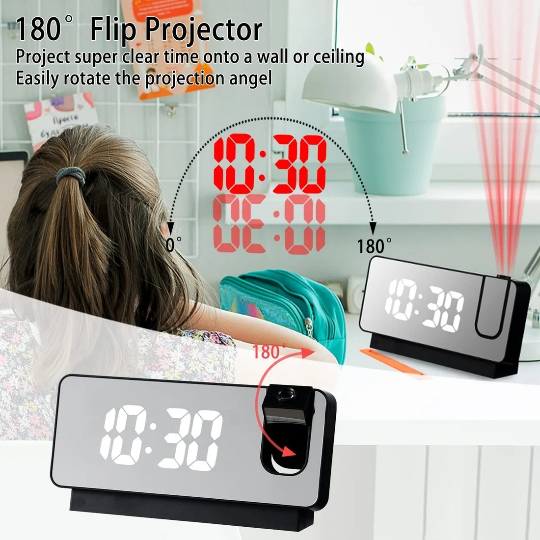 🔥 Hot Sale 🔥 Mirror projection alarm clock-EchoDecor