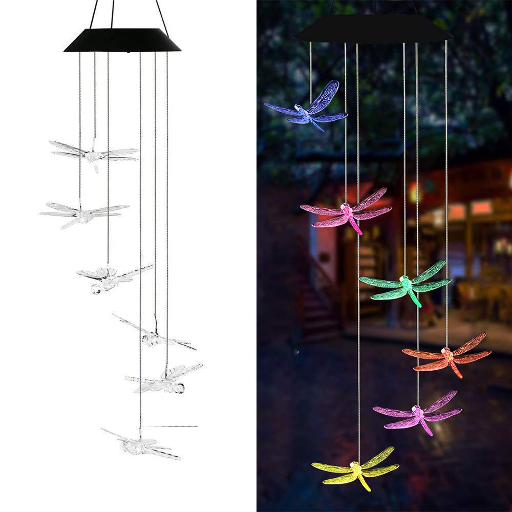 Solar-Powered Dragonfly Lights-EchoDecor