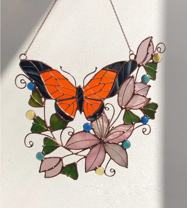 🔥Hot Sale 49% off🔥Stained Monarch Butterfly Wall Decor🦋-EchoDecor