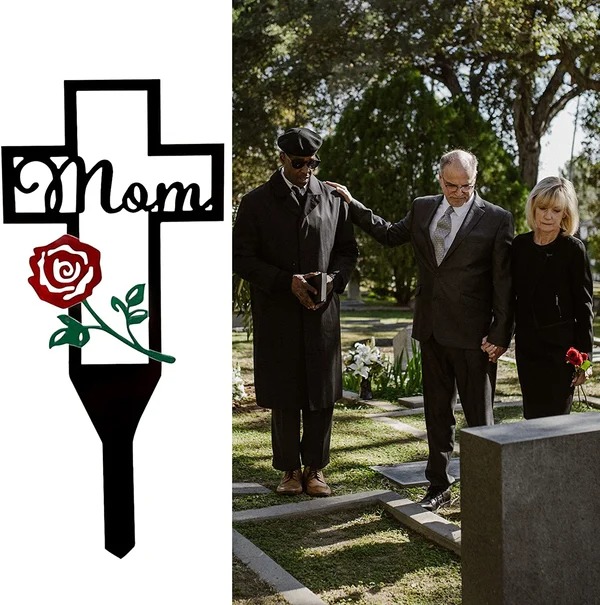 Sale Ends Today 50%OFF - Cemetery Memorial Cross Stake for Parents-EchoDecor
