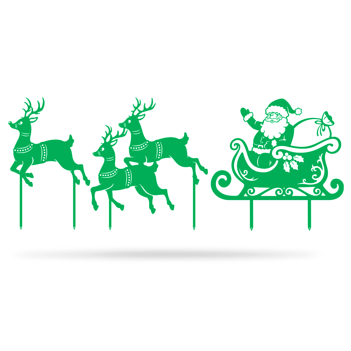 Garden Art - Santa Sleigh Set-EchoDecor