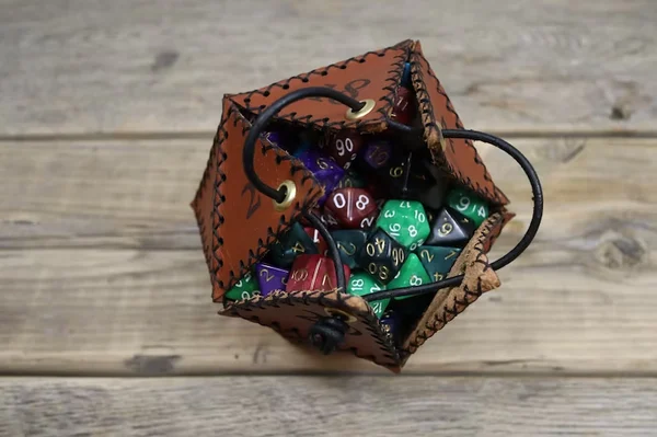 🎲Leather D20 dice bag✨-EchoDecor