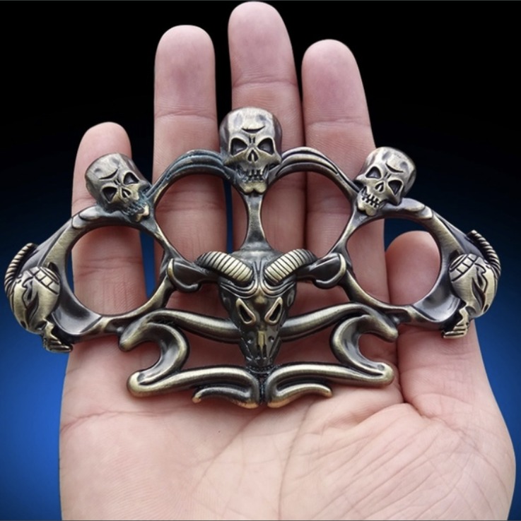 Cannibal Corpse Skull Brass Knuckles Paperweight-EchoDecor