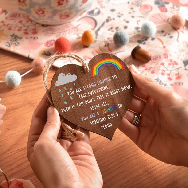 🌷Thinking of you cheer up-💖A wooden plaque gifts-EchoDecor