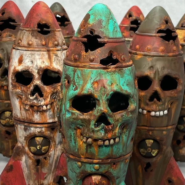 🔥LAST DAY PROMOTION 50% OFF🔥The Skull Bomb - Small Nuclear Warhead Decor☠️-EchoDecor
