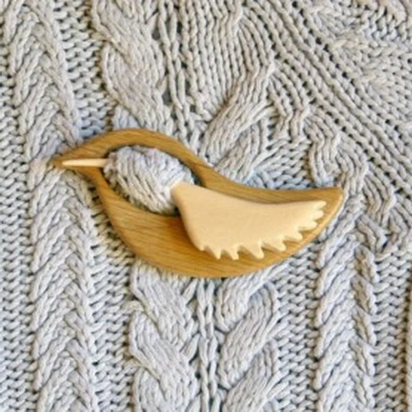 🌸Brooch pin with wooden animal pattern (sweater clip)💘-EchoDecor