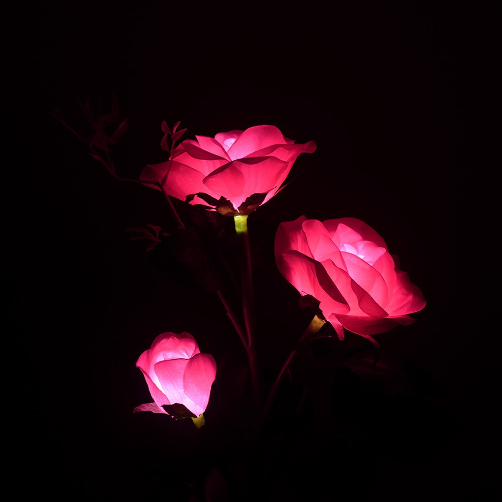 🌹 Solar Powered LED Rose Stake-EchoDecor