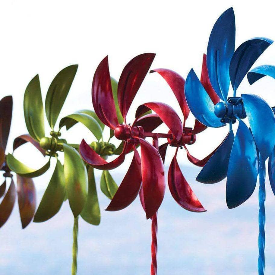 Red Feather Wind Spinner, 22"-EchoDecor