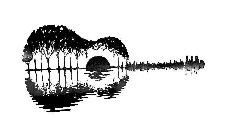 ✨Guitarist Art🎸MEGRAIDANTM️ Handmade Abstract Guitar Metal🎇-EchoDecor