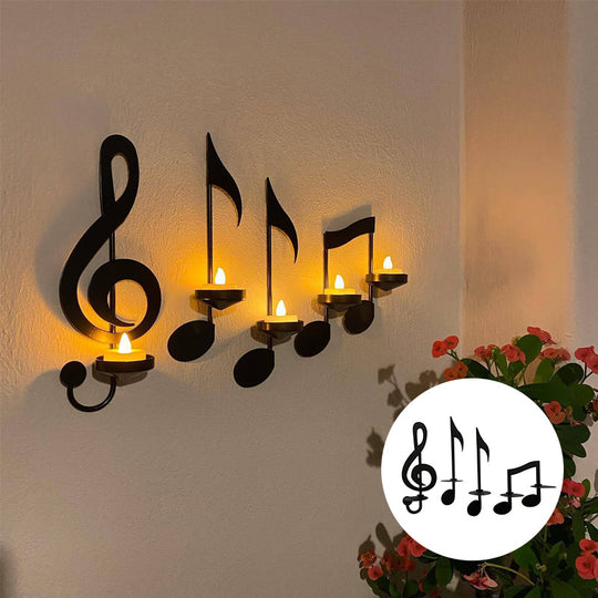 💝Black Music Note Wall Sconce🎵-EchoDecor