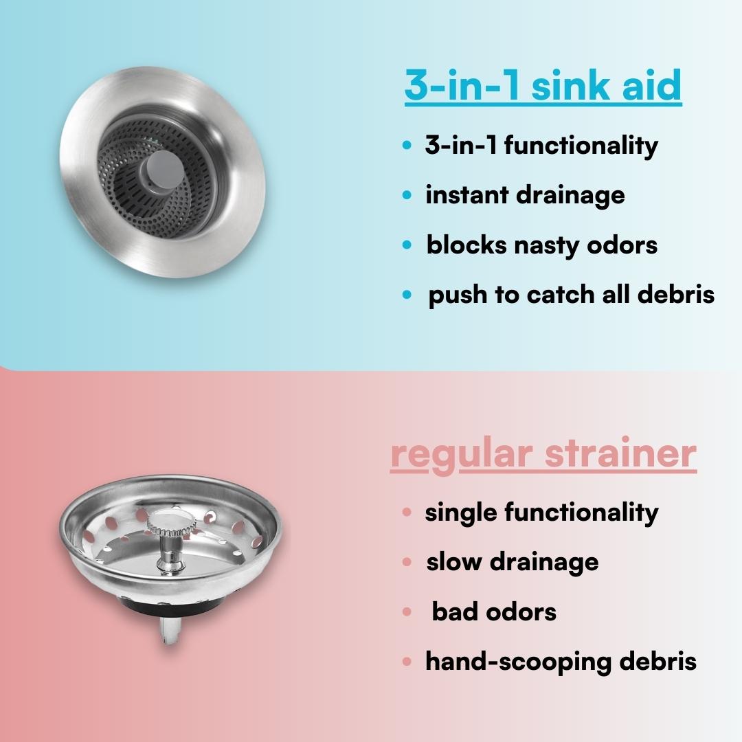 3-in-1 Stainless Steel Sink Aid