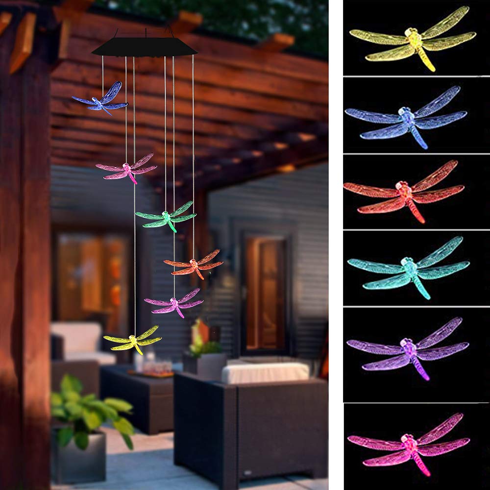 Solar-Powered Dragonfly Lights-EchoDecor