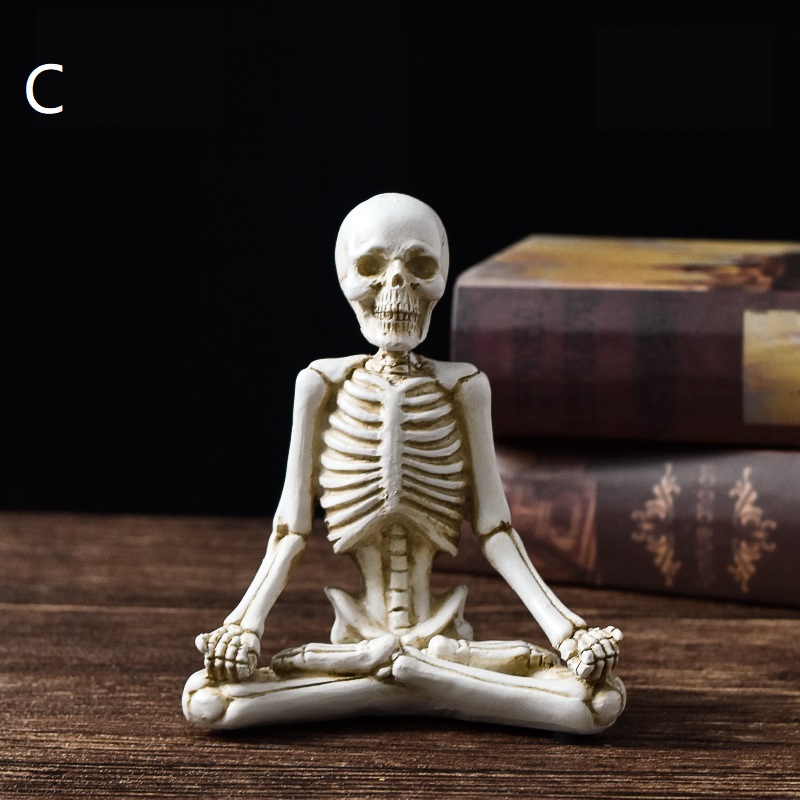 Unique Yoga Skull Statue-EchoDecor