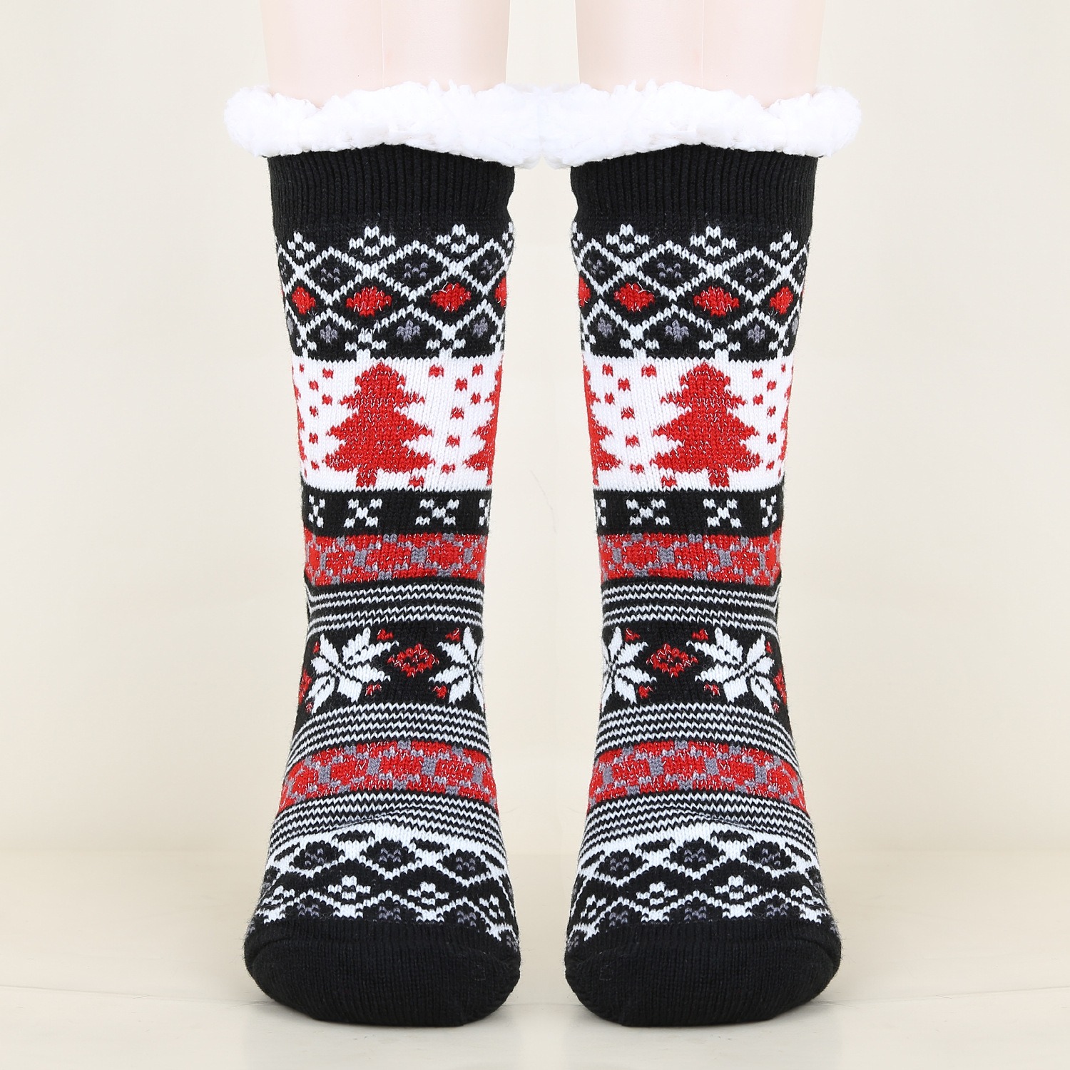 🎅Christmas heavy and fleece floor socks