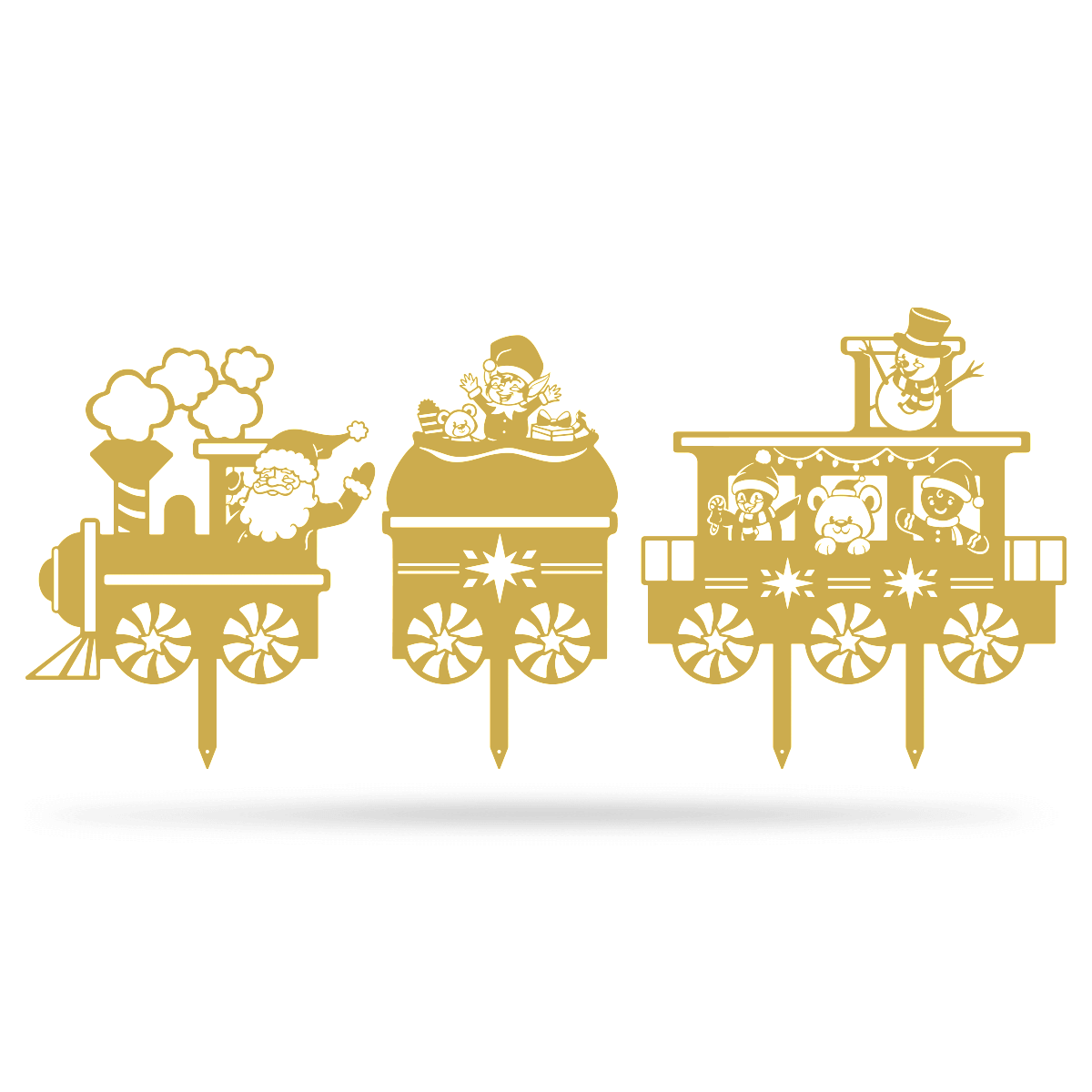 Garden Art - Santa Train Set-EchoDecor