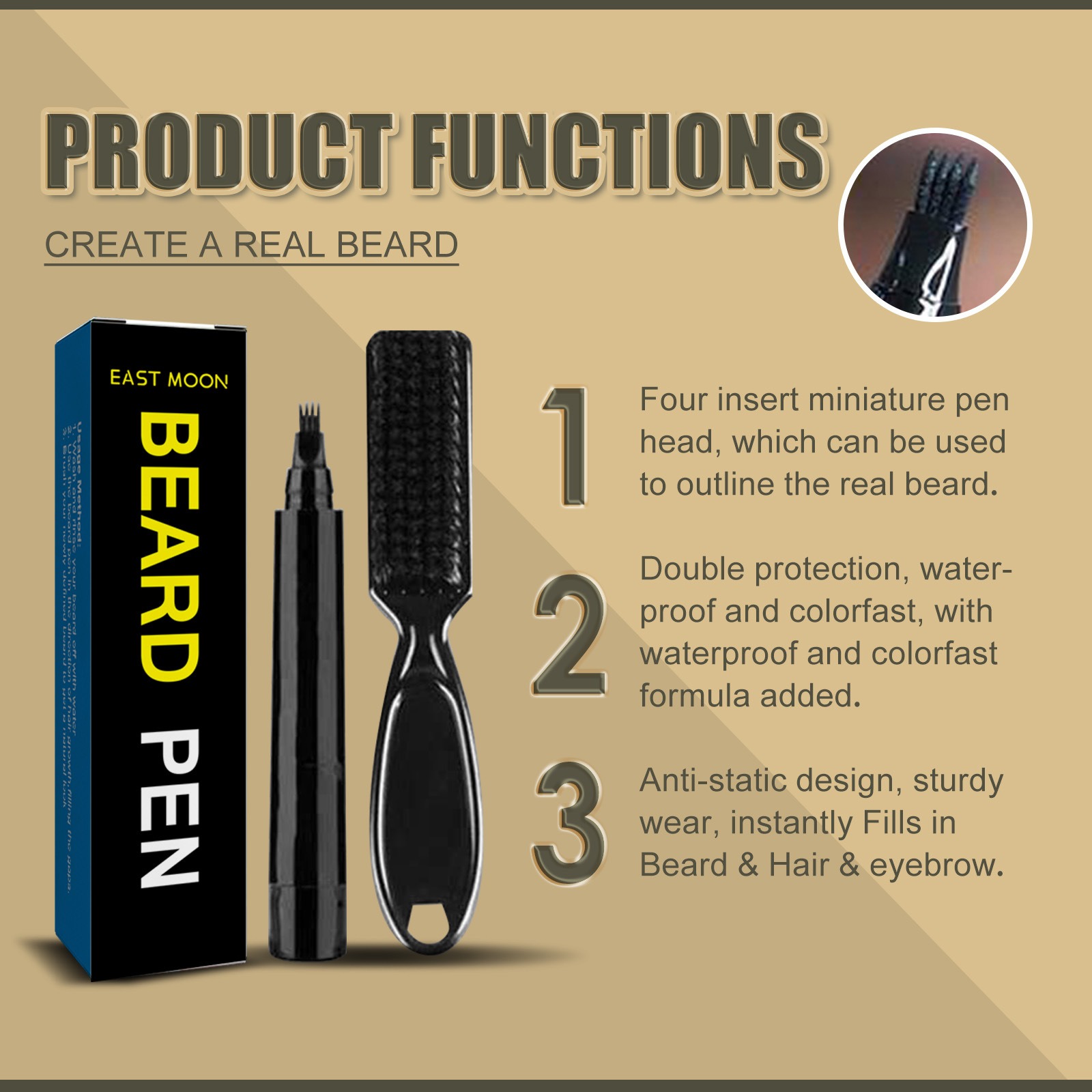Beard Pencil Filler + 1 Free Brushes-EchoDecor