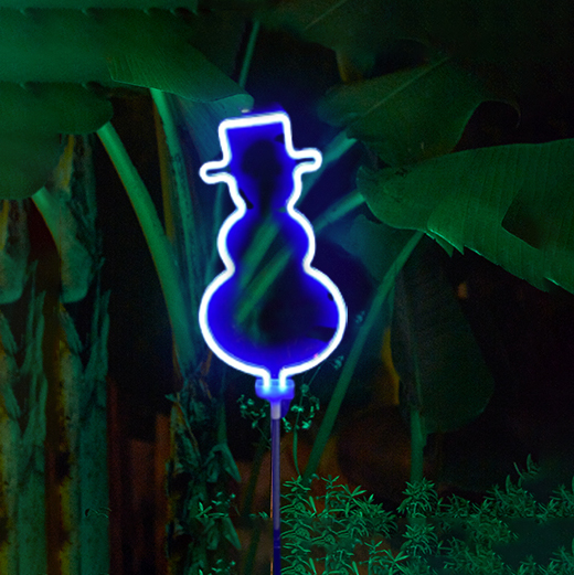 💟2022 NEW Solar LED Neon Unique Profile Friendly Garden Stake Light Sign-EchoDecor