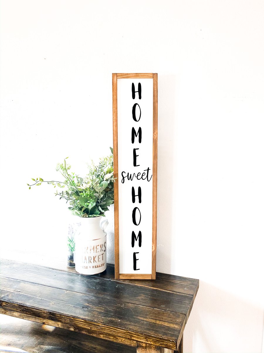 Home sweet home vertical framed sign-EchoDecor