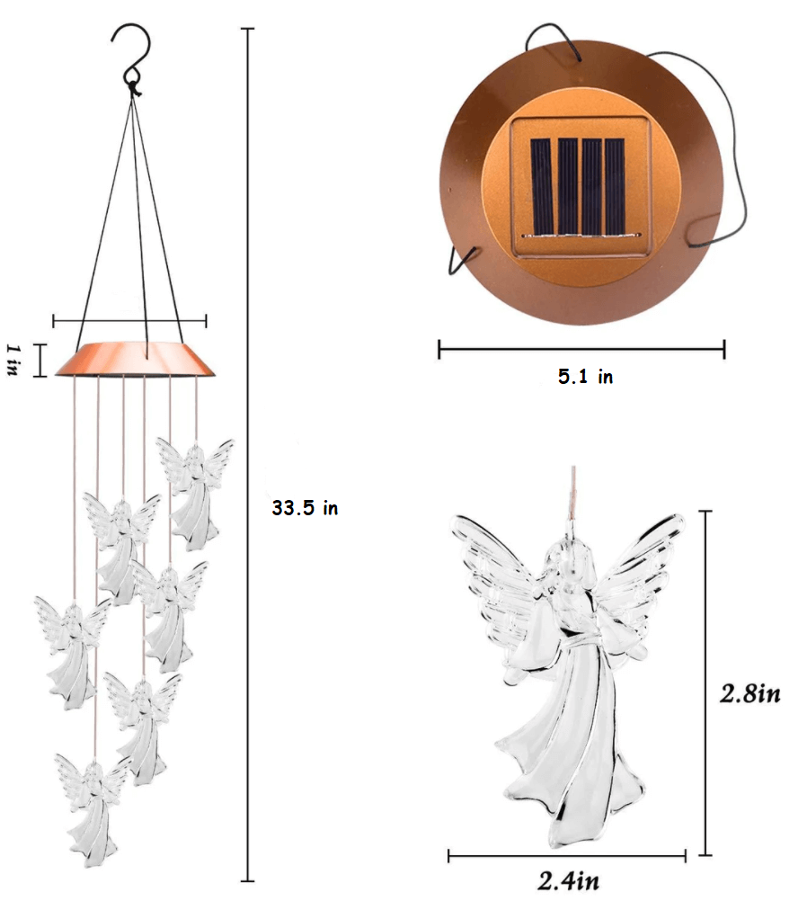 👼2022 NEW Solar Guardian Angel Wind Chime Lights-EchoDecor