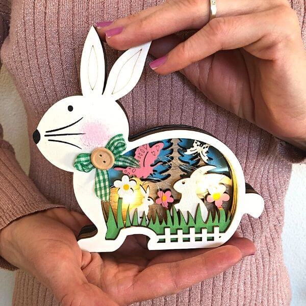 ✨Cute Decorations-🐰WOODEN DECOR LED LIGHT-EchoDecor