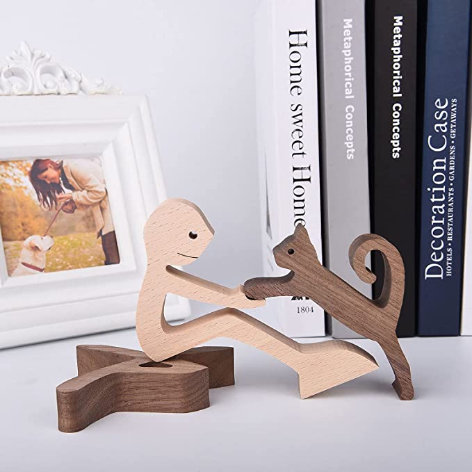 💝The Love Between You And Your Fur-Friend - Gift For Pet Lovers - Wooden Pet Carvings-EchoDecor