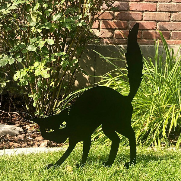 Black Cat Halloween Yard Art-EchoDecor