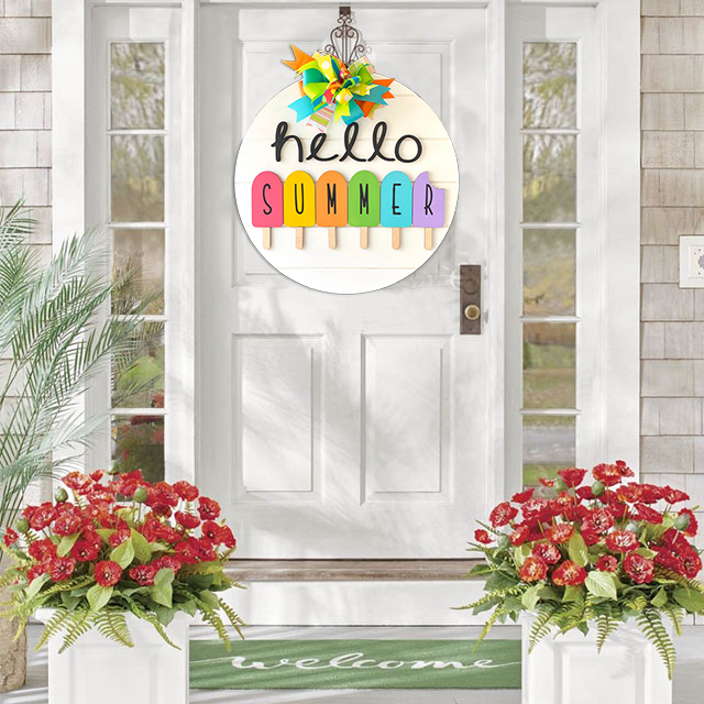Hello Summer Door Hanger-EchoDecor