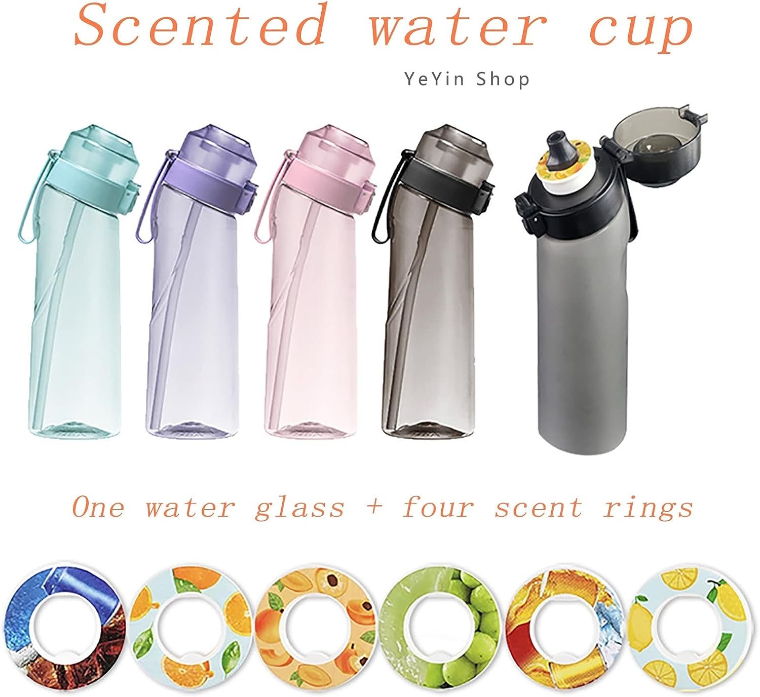 🔥2023 Hot Sale 50% Off 🍑Funny Portable Fruit Aromatherapy Water Bottle🥤