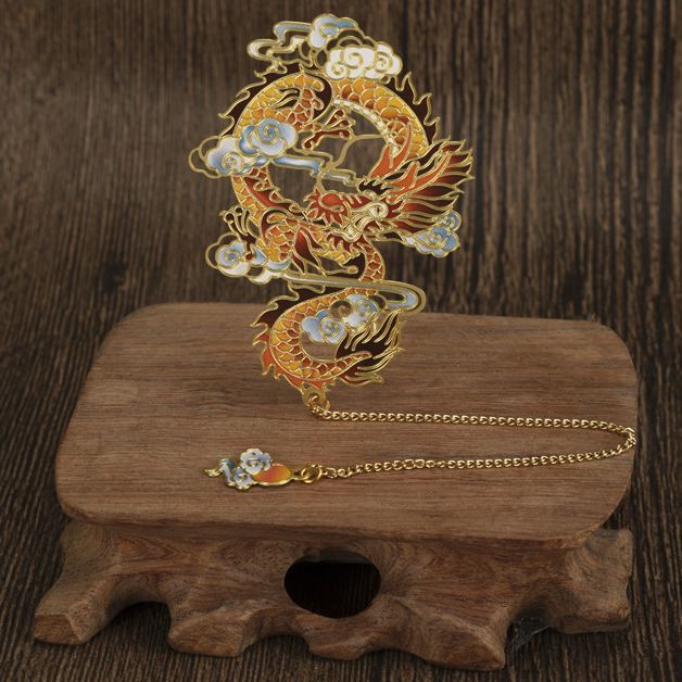 Luxury Metal Bookmark Mythical Beast Ancient Style-EchoDecor